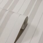 Papel de Parede Vinilico Listras Cinza c/ Prata PDS3702