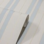 Papel de Parede Vinilico Listras Azul c/ Dourado PDS3706