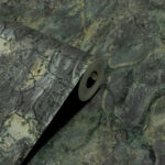 Papel de Parede Vinilico Mármore Preto c/ Verde PDL8105