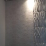 Papel de Parede Alto Relevo Nuvens Branco Off White