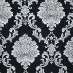 Papel de Parede Vinílico Damask Preto com Prata PDD0303