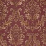 Papel de Parede Vinílico Damask Vermelho com Cobre PDD3904