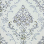 Papel de Parede Vinilico Off White com Prata PDD5101