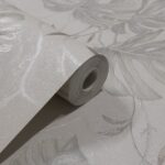Papel de Parede Vinílico Floral Off White c/ Brilho PDF0015