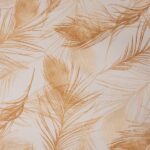Papel de Parede Floral Off White com dourado e cobre PDF1131