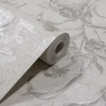 Papel de Parede Vinílico Floral Cinza PDF1243