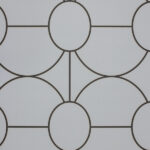 Papel de Parede Geométrico Cinza claro com Preto