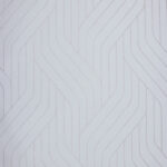 Papel de Parede Geométrico Fundo Off white com Prata