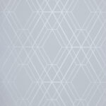 Papel de Parede Geométrico Branco com Prata PDG0070