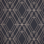 Papel de Parede Geométrico Chumbo com Dourado PDG0075