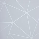 Papel de Parede Geométrico Estrela Off White com Prata