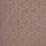 Papel de Parede Vinilizado Geométrico Losângo Marrom com Rose Gold PDG0646