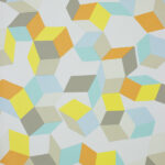 Papel de Parede Vinílico Geométrico Cubos Coloridos PDG1205