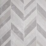 Papel de Parede Geométrico Off White com Cinza e Brilho PDG3504