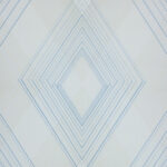 Papel de Parede Vinilizado Geometrico Losângo Cinza Claro com Azul e Dourado PDG81TV