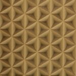 Papel de Parede Vinílico 3D Geométrico Dourado