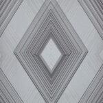 Papel de Parede Vinilizado Geometrico Losângo Cinza, Preto e Dourado PDG84TV