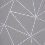 Papel de Parede Geométrico Estrela Fendi com Prata PDG0093