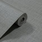 Papel de Parede Vinílico Linho Cinza Claro e Verde PDL5585
