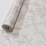 Papel de Parede Vinílico Damask Cinza c/ Off White PDD5503