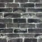 Papel de Parede Tijolinho Escuro Preto Rústico Coleção 2021 PDT7101