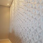 Papel de Parede Vinílico 3D Geométrico Prata