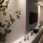 Papel de Parede Alto Relevo Abstrato Conjunto Off White