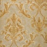 Papel de Parede Vinílico Damask Dourado