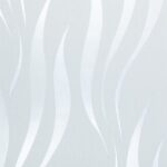 Papel de Parede Vinílico Geométrico Chama Cinza com Prata
