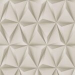 PAPEL DE PAREDE VINÍLICO GEOMÉTRICO 3D MARFIM