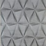 Papel de Parede Vinílico Geométrico 3D Cinza