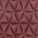 Papel de Parede Vinílico Geométrico 3D Vermelho
