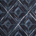 Papel de Parede Geométrico Preto com Azul metalizado PDG8215