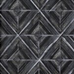 Papel de Parede Geométrico Preto com Prata e Dourado PDG8214