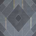PAPEL DE PAREDE GEOMÉTRICO CINZA ESCURO -PDG3093 - COL. ANNECY