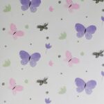 PAPEL DE PAREDE VINÍLICO INFANTIL BORBOLETAS LILÁS MENINA- PDI1518 COL.VERSAILLES