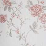 PAPEL DE PAREDE FLORAL SALMÃO COM OFF WHITE -PDF3371 - COL. ANNECY