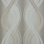 Papel de Parede Geométrico 3D Ondas Marrom com Prata
