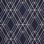 Papel de Parede Geométrico Azul Marinho com Rosê PDG0078